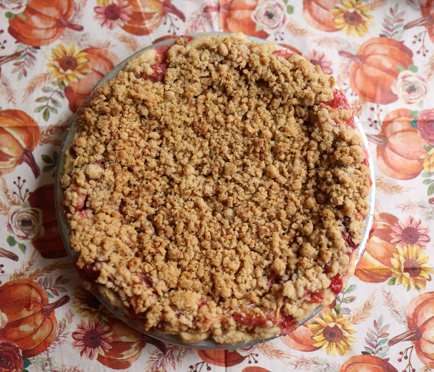 Cranberry Apple Crumble Pie