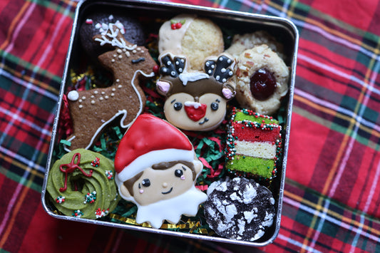 Small Holiday Cookie Tin